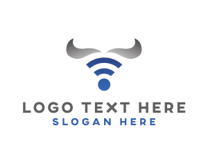 El Matador - Bull Horn Wifi logo design