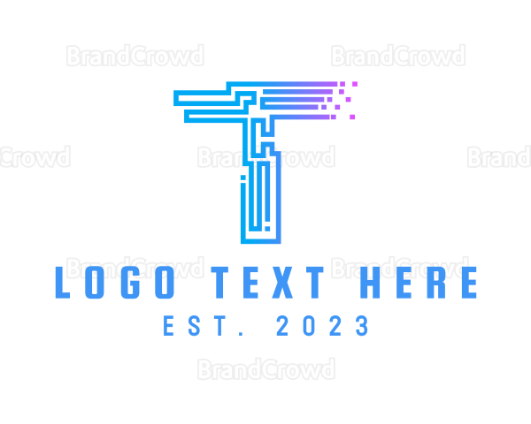Programmer Monogram Letter T Logo
