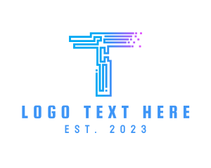 Futuristic - Programmer Monogram Letter T logo design
