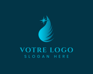 Mineral Water Droplet Logo