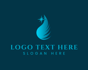 Wash - Mineral Water Droplet logo design