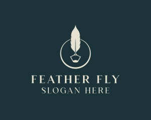 Writing Feather Pen logo design