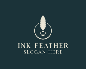 Writing Feather Pen logo design