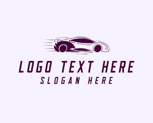 Driving - Fast Racing Car logo design