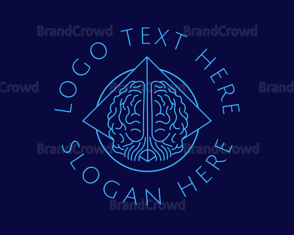 Blue Mental Brain Logo