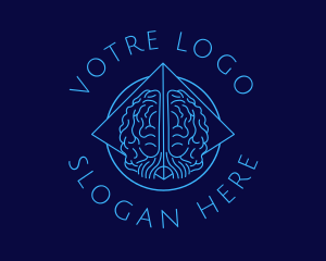 Pyramid - Blue Mental Brain logo design