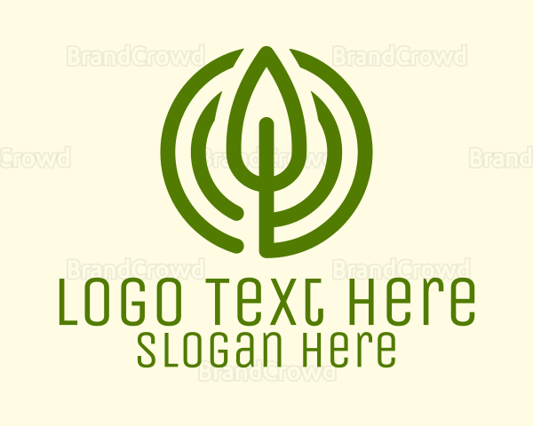 Green Leaf Circle Logo