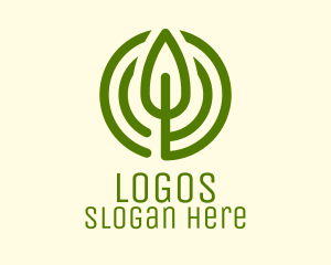 Lifestyle - Green Leaf Circle logo design