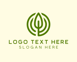 Green Eco Leaf logo design