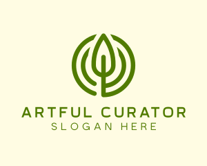 Green Eco Leaf logo design