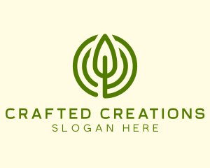 Green Eco Leaf logo design