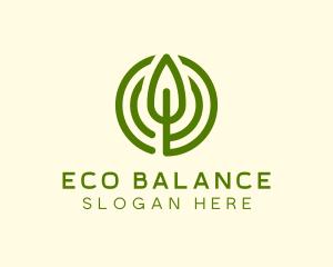 Green Eco Leaf logo design