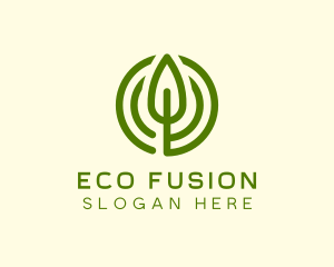 Green Eco Leaf logo design