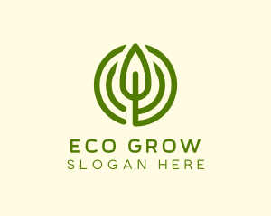 Green Eco Leaf logo design