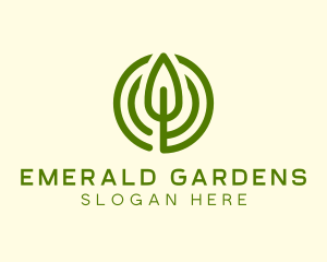 Green Eco Leaf logo design