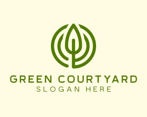 Green Eco Leaf logo design