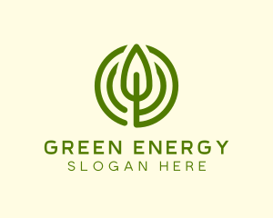 Green Eco Leaf logo design