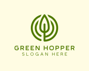 Green Eco Leaf logo design