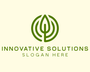 Green Eco Leaf logo design