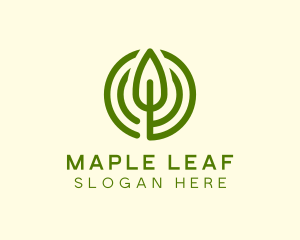 Green Eco Leaf logo design