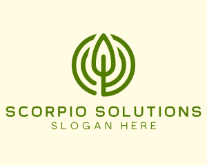 Green Eco Leaf logo design