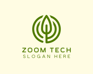 Green Eco Leaf logo design