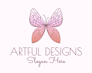 Classy Beauty Butterfly logo design