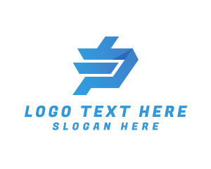 Commercial - Modern Tech Letter P logo design