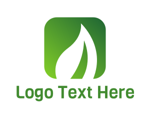 Online Shop - Leaf Nature App logo design