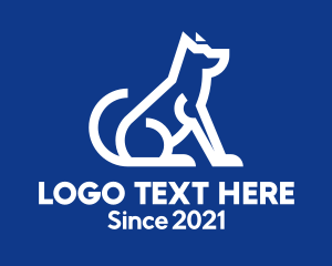 Samoyed - Abstract Husky Dog logo design