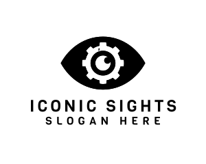 Eye Cogwheel Optical logo design