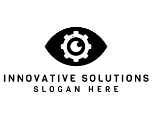 Black - Eye Cogwheel Optical logo design