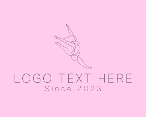 Ballet Dancer - Ballet Dancer Gymnast Monoline logo design