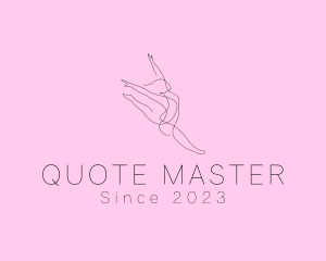 Ballet Dancer Gymnast Monoline logo design