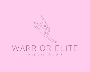 Performer - Ballet Dancer Gymnast Monoline logo design