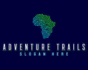 African Tech Map logo design