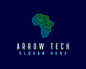 African Tech Map logo design