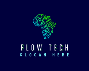 African Tech Map logo design