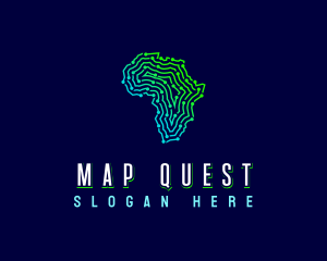 African Tech Map logo design