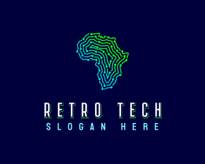 African Tech Map logo design