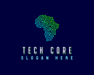 African Tech Map logo design