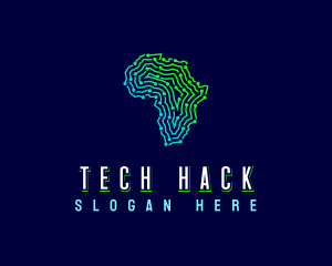 African Tech Map logo design