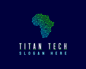 African Tech Map logo design