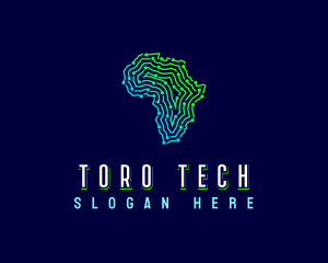 African Tech Map logo design