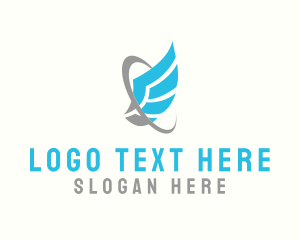 Travel - Abstract Wing Orbit logo design
