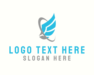 College - Abstract Wing Orbit logo design