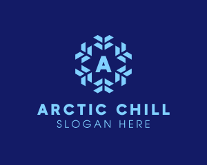 Freezing - Winter Snowflake Ice Cooling logo design