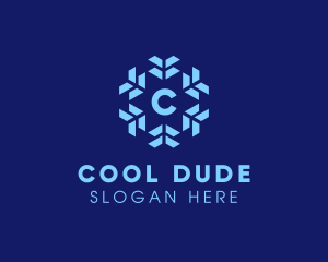 Winter Snowflake Ice Cooling  logo design