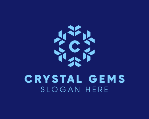 Winter Snowflake Ice Cooling  logo design