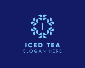 Winter Snowflake Ice Cooling  logo design